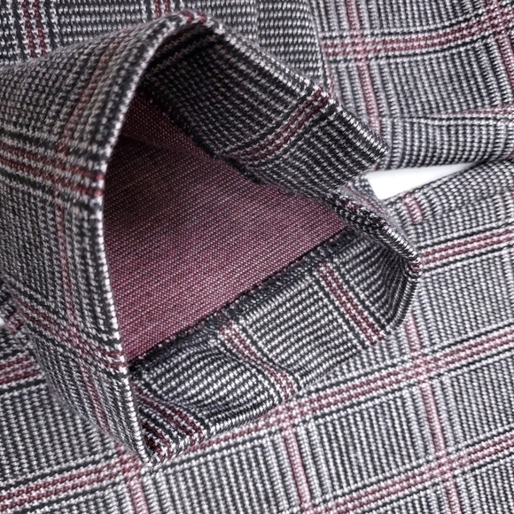 New Modcloth Gray Red Plaid Pants Sz 8 - Picture 6 of 12